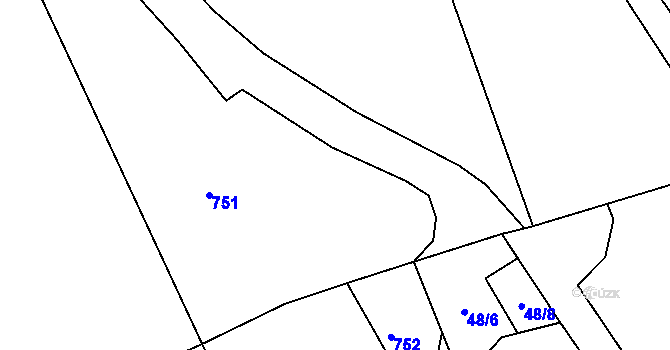 Parcela st. 576/5 v KÚ Křemenice, Katastrální mapa