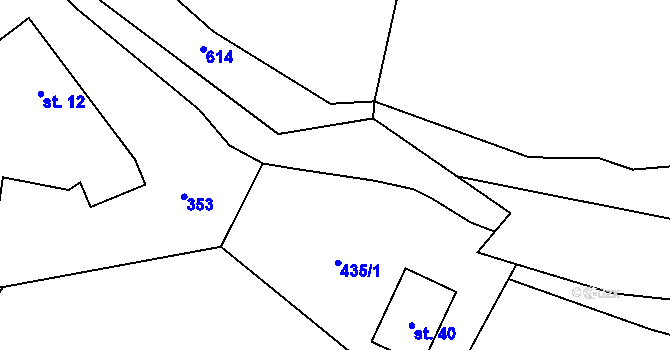 Parcela st. 577/2 v KÚ Křemenice, Katastrální mapa