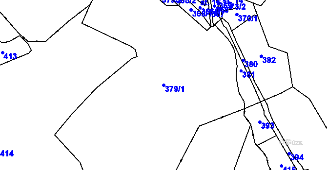 Parcela st. 379/1 v KÚ Libčice u Nechvalic, Katastrální mapa