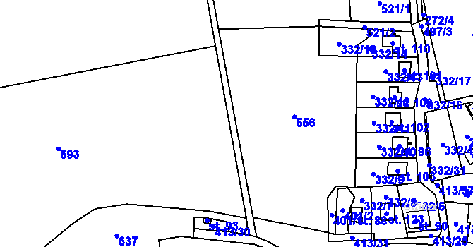 Parcela st. 332/24 v KÚ Nechvalice, Katastrální mapa