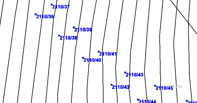 Parcela st. 2110/41 v KÚ Nechvalín, Katastrální mapa