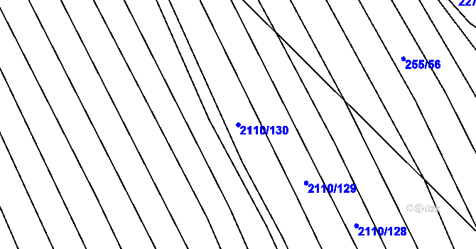 Parcela st. 2110/130 v KÚ Nechvalín, Katastrální mapa