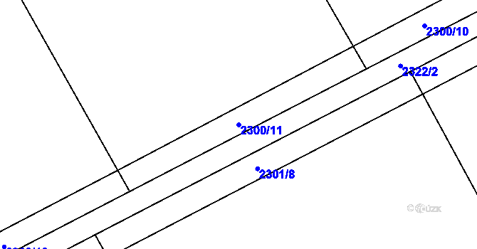 Parcela st. 2300/11 v KÚ Nechvalín, Katastrální mapa