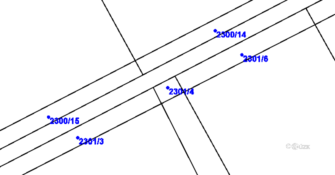 Parcela st. 2301/4 v KÚ Nechvalín, Katastrální mapa