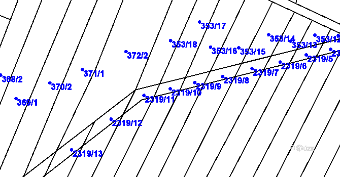 Parcela st. 2319/10 v KÚ Nechvalín, Katastrální mapa