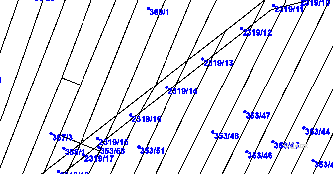 Parcela st. 2319/14 v KÚ Nechvalín, Katastrální mapa