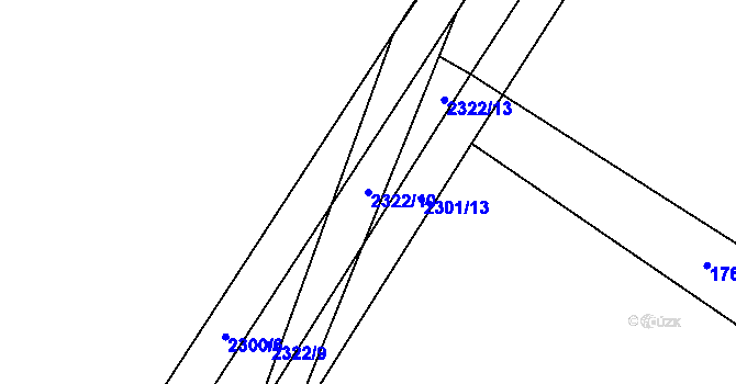 Parcela st. 2322/10 v KÚ Nechvalín, Katastrální mapa
