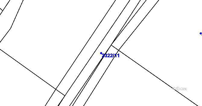 Parcela st. 2322/11 v KÚ Nechvalín, Katastrální mapa