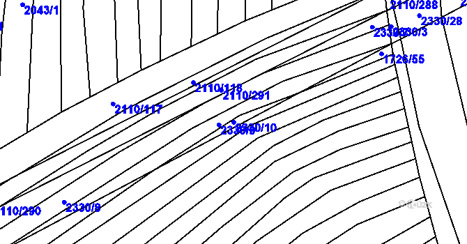 Parcela st. 2330/10 v KÚ Nechvalín, Katastrální mapa