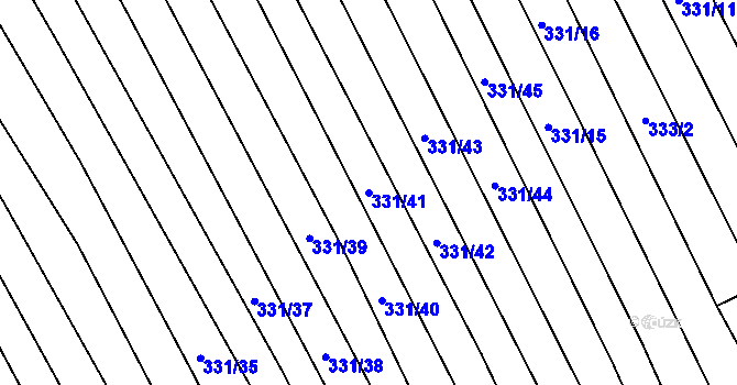 Parcela st. 331/41 v KÚ Nechvalín, Katastrální mapa