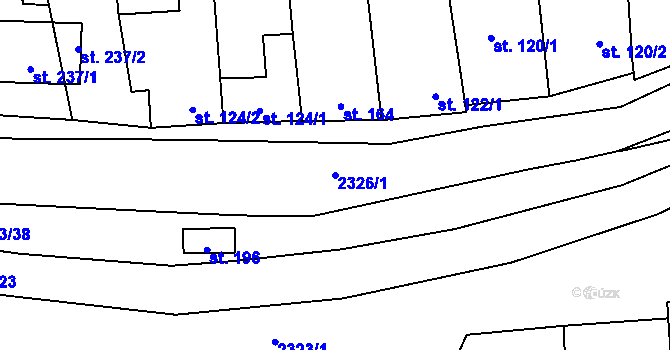 Parcela st. 2326/1 v KÚ Nechvalín, Katastrální mapa