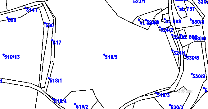 Parcela st. 518/5 v KÚ Nejdek, Katastrální mapa