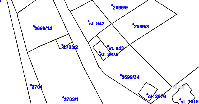 Parcela st. 2675 v KÚ Nejdek, Katastrální mapa