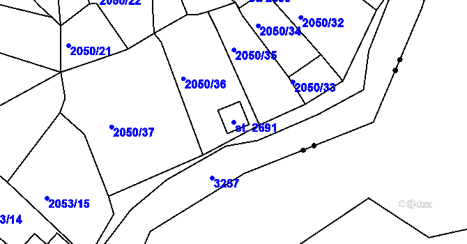 Parcela st. 2691 v KÚ Nejdek, Katastrální mapa