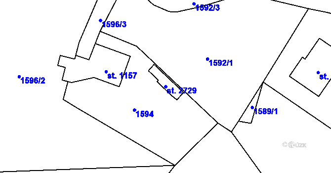 Parcela st. 2729 v KÚ Nejdek, Katastrální mapa