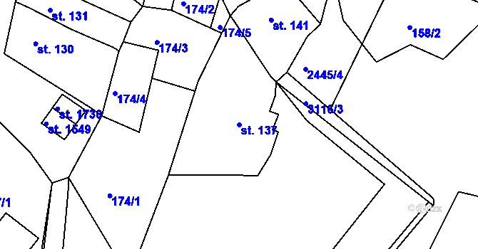 Parcela st. 137 v KÚ Nejdek, Katastrální mapa