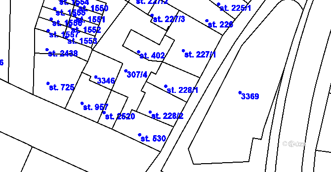 Parcela st. 228/1 v KÚ Nejdek, Katastrální mapa