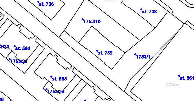 Parcela st. 739 v KÚ Nejdek, Katastrální mapa
