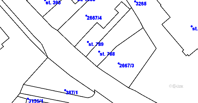 Parcela st. 788 v KÚ Nejdek, Katastrální mapa