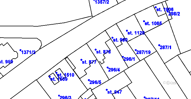 Parcela st. 878 v KÚ Nejdek, Katastrální mapa