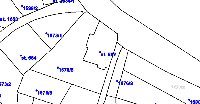 Parcela st. 882 v KÚ Nejdek, Katastrální mapa