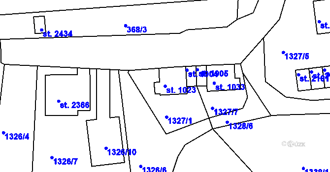 Parcela st. 1023 v KÚ Nejdek, Katastrální mapa