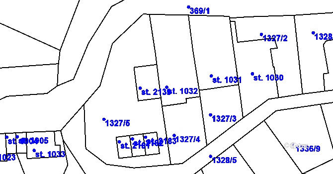 Parcela st. 1032 v KÚ Nejdek, Katastrální mapa