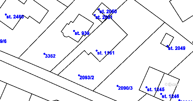 Parcela st. 1161 v KÚ Nejdek, Katastrální mapa