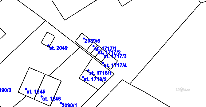 Parcela st. 1717/3 v KÚ Nejdek, Katastrální mapa