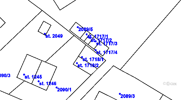 Parcela st. 1717/4 v KÚ Nejdek, Katastrální mapa