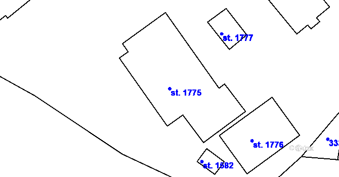 Parcela st. 1775 v KÚ Nejdek, Katastrální mapa