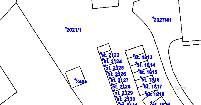 Parcela st. 2123 v KÚ Nejdek, Katastrální mapa