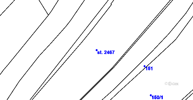 Parcela st. 2467 v KÚ Nejdek, Katastrální mapa