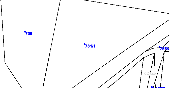Parcela st. 731/1 v KÚ Nejdek, Katastrální mapa