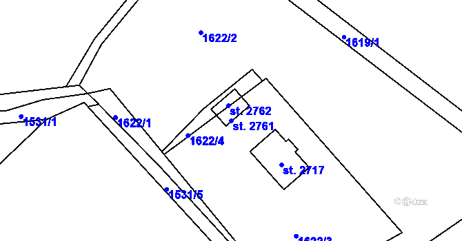 Parcela st. 2761 v KÚ Nejdek, Katastrální mapa