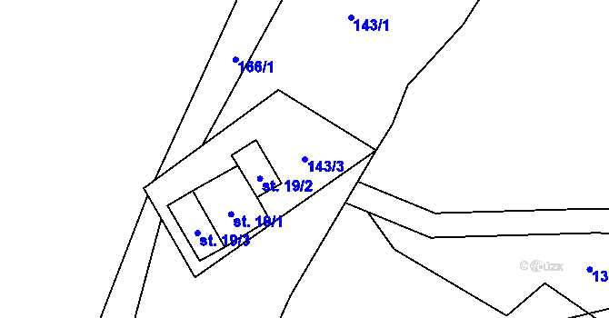 Parcela st. 143/3 v KÚ Vysoká Pec u Nejdku, Katastrální mapa