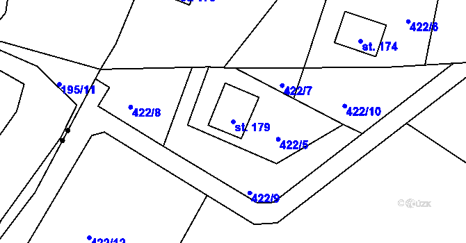 Parcela st. 179 v KÚ Vysoká Pec u Nejdku, Katastrální mapa