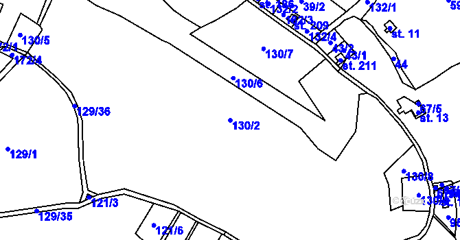 Parcela st. 130/2 v KÚ Vysoká Pec u Nejdku, Katastrální mapa