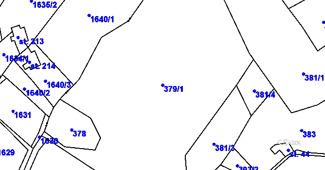 Parcela st. 379/1 v KÚ Vysoká Pec u Nejdku, Katastrální mapa