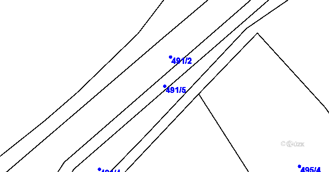 Parcela st. 491/5 v KÚ Vysoká Pec u Nejdku, Katastrální mapa
