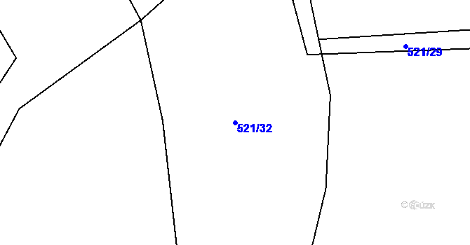 Parcela st. 521/32 v KÚ Klouzovy u Chotěboře, Katastrální mapa