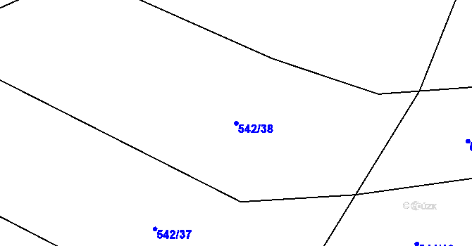 Parcela st. 542/38 v KÚ Klouzovy u Chotěboře, Katastrální mapa