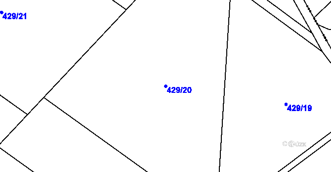 Parcela st. 429/20 v KÚ Nejepín, Katastrální mapa