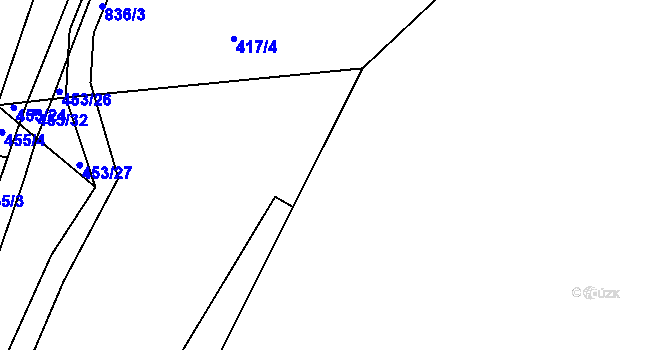 Parcela st. 86/7 v KÚ Lhotka u Nekmíře, Katastrální mapa