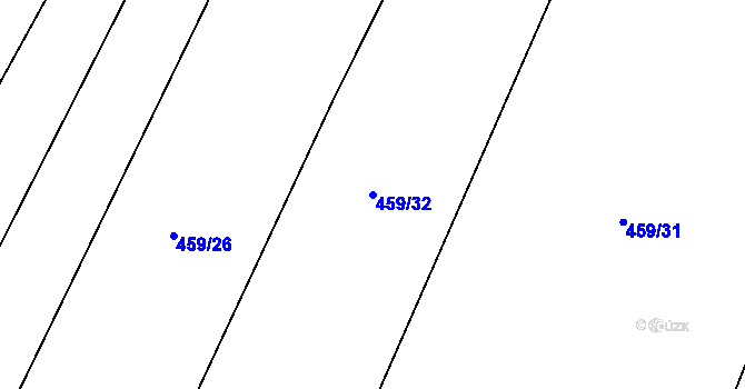 Parcela st. 459/32 v KÚ Lhotka u Nekmíře, Katastrální mapa