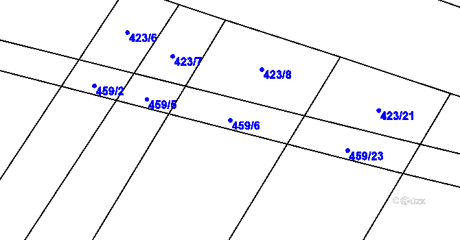 Parcela st. 459/6 v KÚ Lhotka u Nekmíře, Katastrální mapa