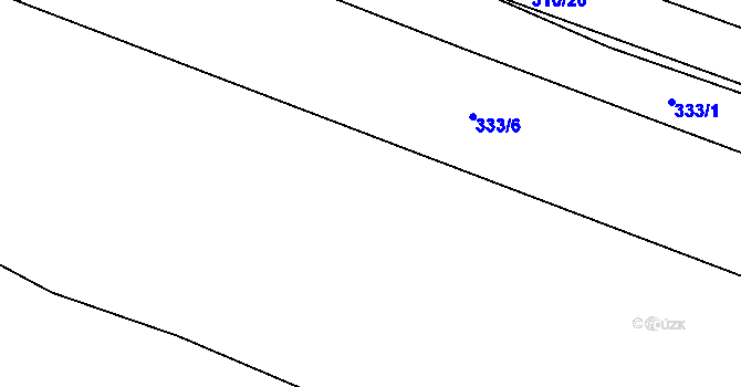 Parcela st. 333/3 v KÚ Lhotka u Nekmíře, Katastrální mapa