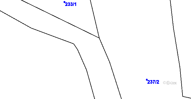 Parcela st. 233/17 v KÚ Lhotka u Nekmíře, Katastrální mapa