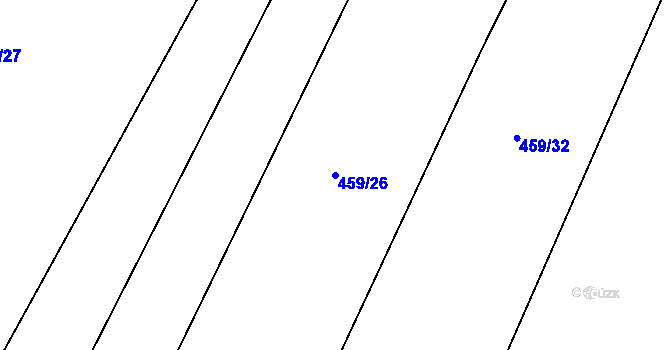 Parcela st. 459/26 v KÚ Lhotka u Nekmíře, Katastrální mapa