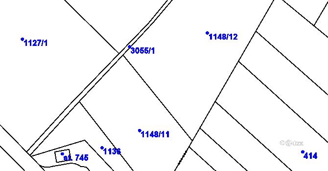 Parcela st. 1117/3 v KÚ Nekoř, Katastrální mapa